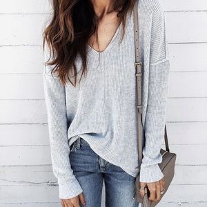 Gray Abercrombie sweater